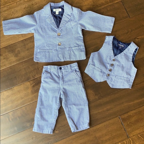 Cherokee Other - Baby Boy Seersucker 3 Piece Suit